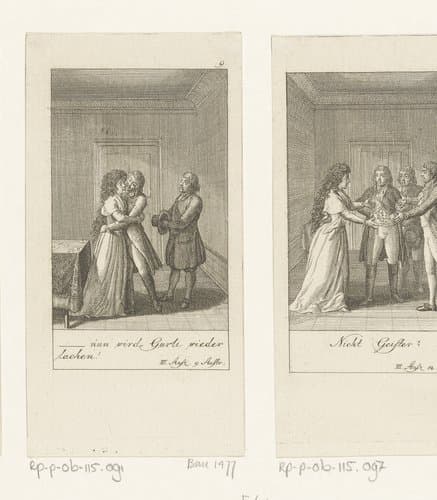 Robert gaat in op het aanzoek van Gurli by Daniel Nikolaus Chodowiecki