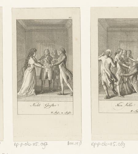 Gurli en Fazir herkennen elkaar als broer en zus by Daniel Nikolaus Chodowiecki