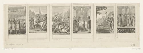 Zes voorstellingen uit de oudere by Daniel Nikolaus Chodowiecki