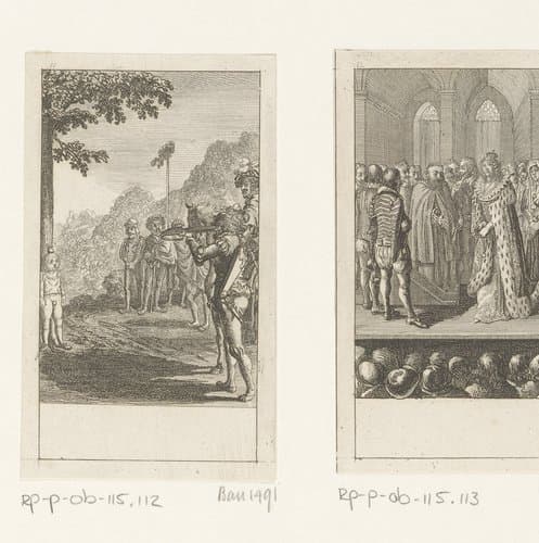 Willem Tell schiet de appel van Walters hoofd by Daniel Nikolaus Chodowiecki