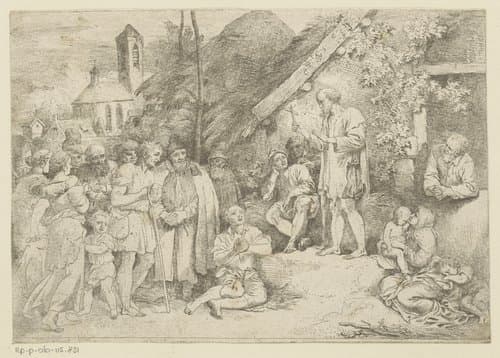 Heilige Jakobus predikt by Christian Wilhelm Ernst Dietrich