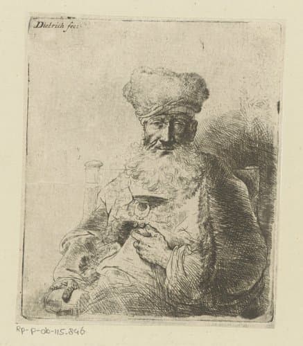 Borstbeeld van een Joodse priester by Christian Wilhelm Ernst Dietrich