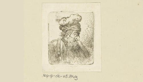 Man met baard en bontmuts by Christian Wilhelm Ernst Dietrich
