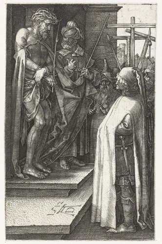 Christus aan het volk getoond (Ecce homo) by Albrecht Dürer