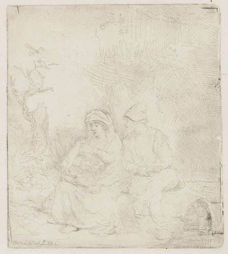 The Rest on the Flight into Egypt by Rembrandt van Rijn