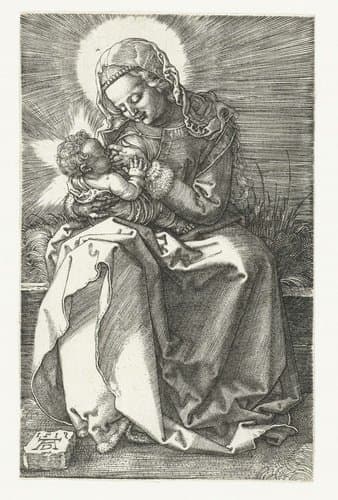 Maria met kind aan de borst by Albrecht Dürer
