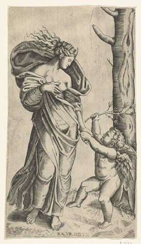 Verzoening van Minerva en Cupido by anonymous