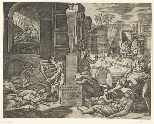 Pest bij de Trojanen op Kreta en droom van Aeneas by anonymous