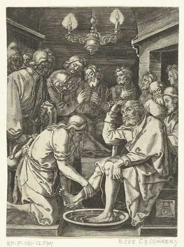 Christus wast voeten van apostelen by anonymous