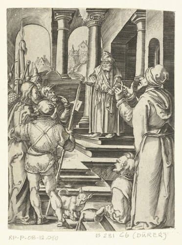 Christus voor Pilatus by anonymous