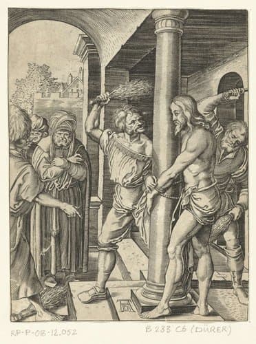 Geseling van Christus door soldaten by anonymous