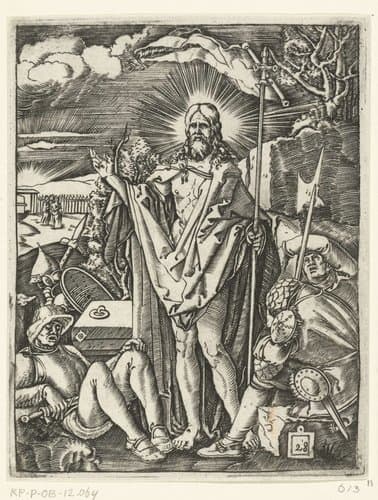 Opstanding van Christus by Marcantonio Raimondi
