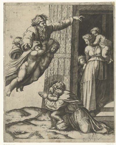 God verschijnt aan Noach na de zondvloed by anonymous
