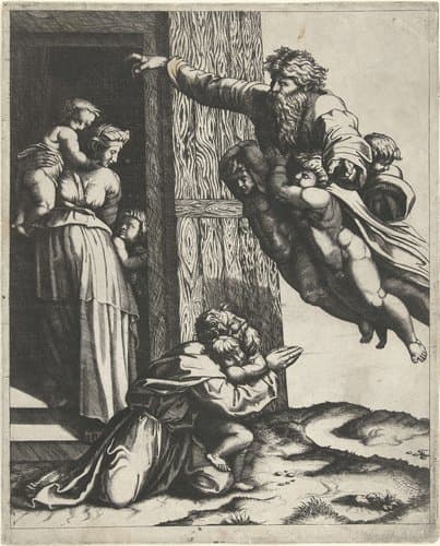 God verschijnt aan Noach na de zondvloed by anonymous