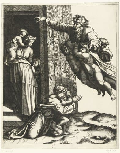 God verschijnt aan Noach na de zondvloed by anonymous