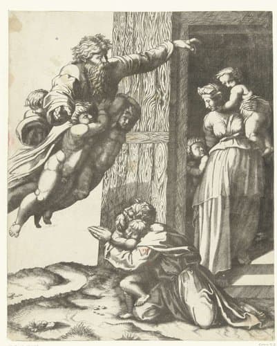 God verschijnt aan Noach na de zondvloed by anonymous