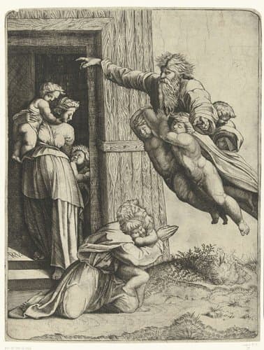 God verschijnt aan Noach na de zondvloed by anonymous