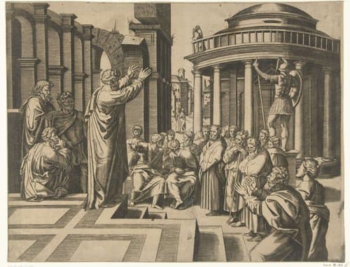 Prediking van Paulus in Athene by anonymous