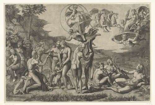 Oordeel van Paris by Marcantonio Raimondi