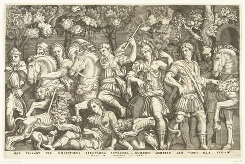 Soldaten weerhouden leeuw van aanval op vrouw by anonymous