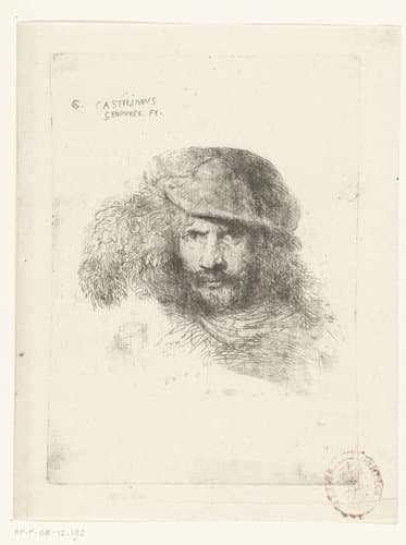 Grote studie van hoofden met oosterse hoofddeksels by Giovanni Benedetto Castiglione