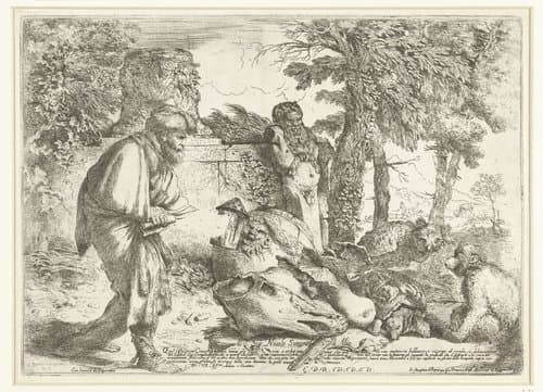 Diogenes zoekt een mens by Giovanni Benedetto Castiglione