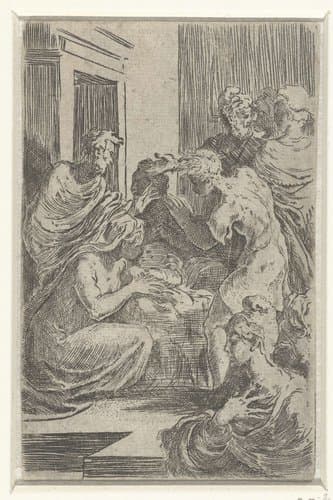 Aanbidding door de herders by Parmigianino