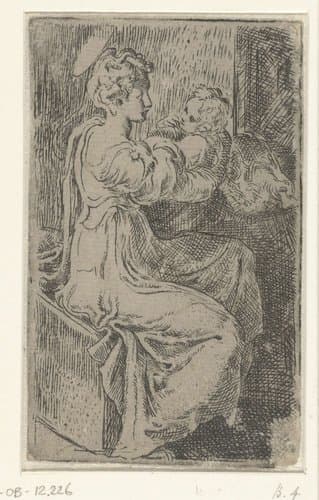 Maria met kind by Parmigianino