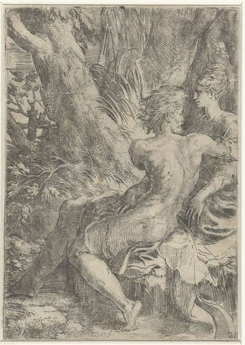 Liefdespaar by Parmigianino