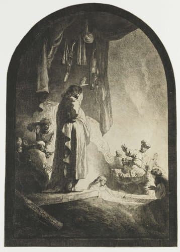 De opwekking van Lazarus: grote plaat by Pierre François Basan