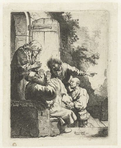 Joseph's coat brought to Jacob by anonymous