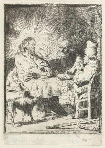 Christus at Emmaus: the smaller plate by anonymous