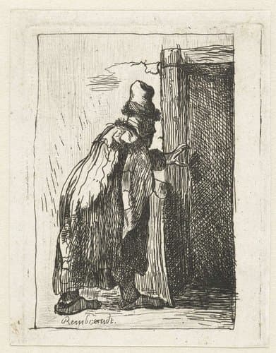 The blindness of Tobit: a sketch by anonymous; Rembrandt van Rijn