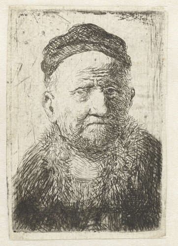 Man wearing a close cap: bust (the artist’s father?) by anonymous; Rembrandt van Rijn