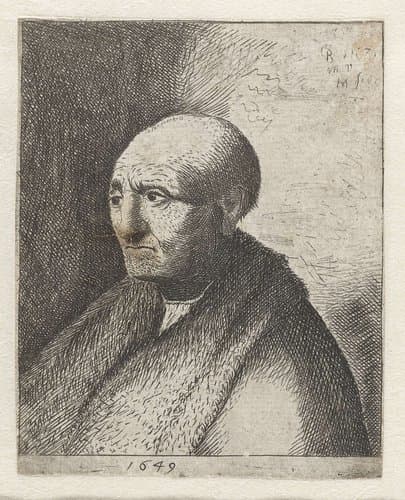 Kale man in een bontjas by Monogrammist AVM (17e eeuw)