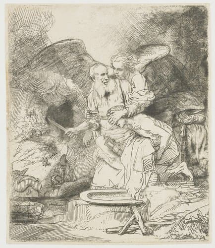 Abraham's sacrifice by Rembrandt van Rijn