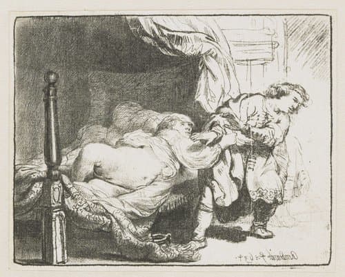 Joseph and Potiphar's wife by Rembrandt van Rijn