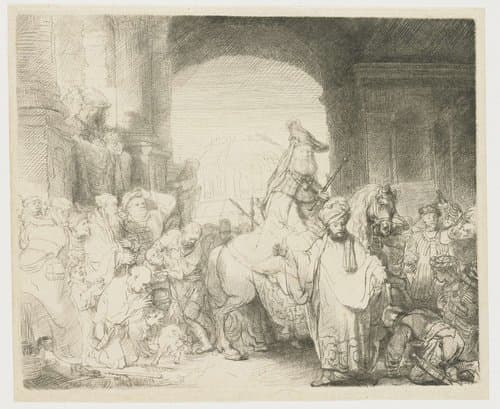 The triumph of Mordecai by Rembrandt van Rijn