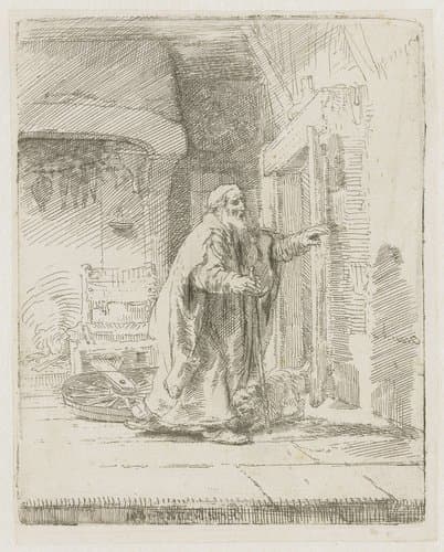 De blinde Tobias: grote plaat by Rembrandt van Rijn