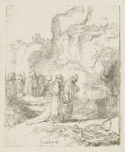 Christ carried to the tomb by Rembrandt van Rijn