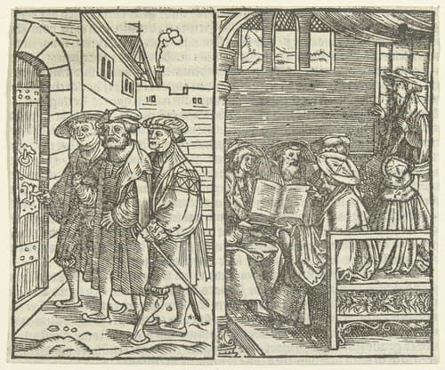 Vergaderende mannen by anonymous