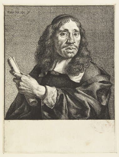 Portret van de dichter Jan de Vos by Karel du Jardin