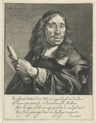 Portret van de dichter Jan de Vos by Karel du Jardin