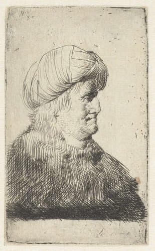 Portret van een man met een tulband by Pieter Fransz de Grebber