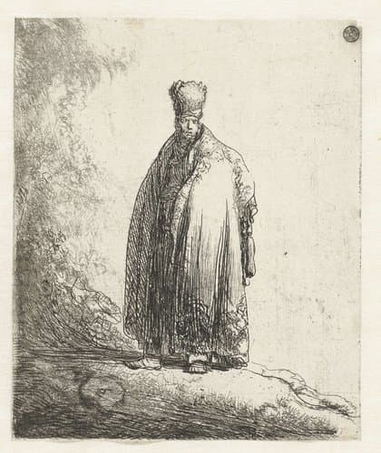 Staande man in oosterse kleding by Jan Lievens