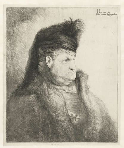 Borstbeeld van een oosterling met tulband by Jan Lievens