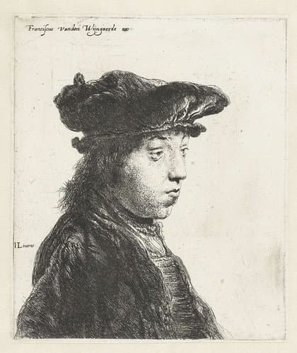 Borstbeeld van een jonge man met fluwelen baret by Jan Lievens