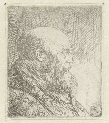 Buste van een oude man met baard by Jan Lievens