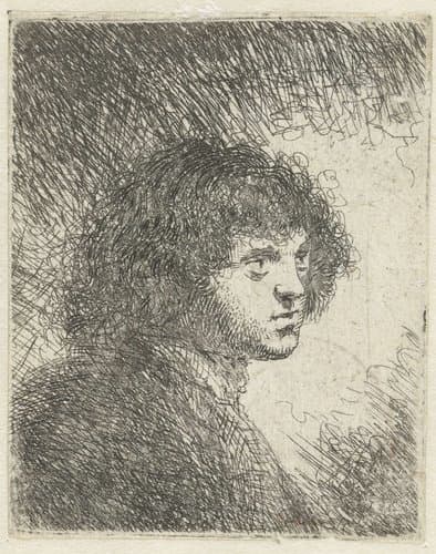 Borstbeeld van een jonge man by Jan Lievens