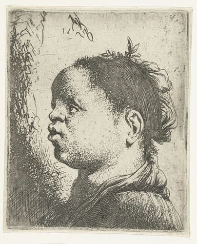 Hoofd van een Moorse vrouw by Jan Lievens